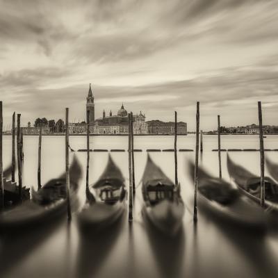 Sleeping gondolas of Venice